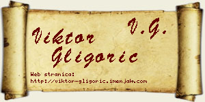 Viktor Gligorić vizit kartica